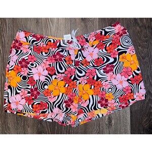 Catalina Ocean Gear Womens Size XL (16/18) Floral Print Swim Shorts Unlined